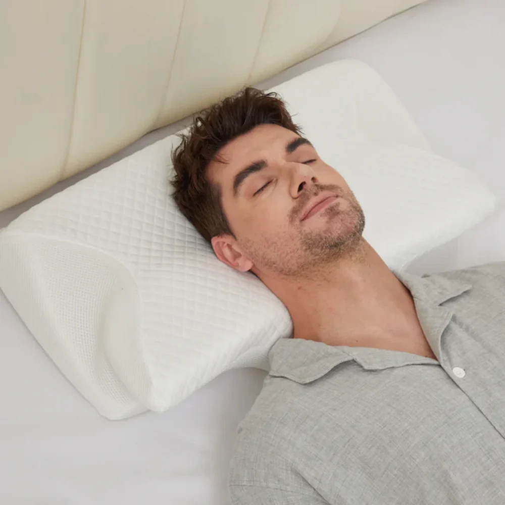 Anti-Snore Pillow Neck Support Ergonomic Sleep Aid White - Image 15