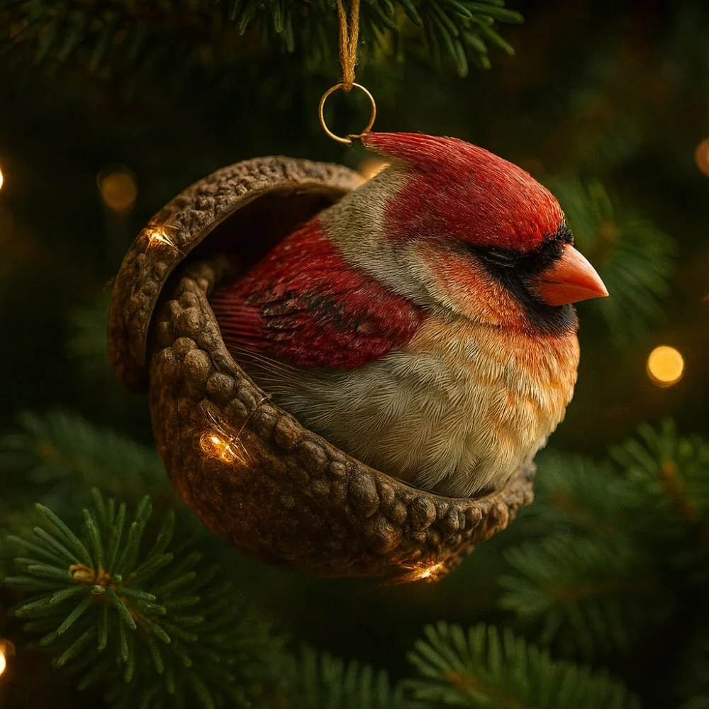Christmas Ornaments Animal Acorn Holiday Decor Acorn Ornaments - Image 3