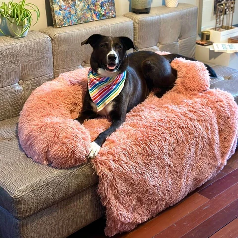 Fluffy Couch Cover Pets Soft Cozy Furniture Protector - Image 8