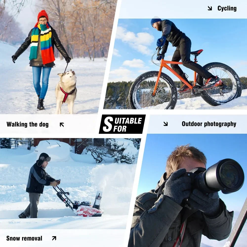 Heated Gloves Waterproof Winter Gloves Touchscreen Compatible - Image 5
