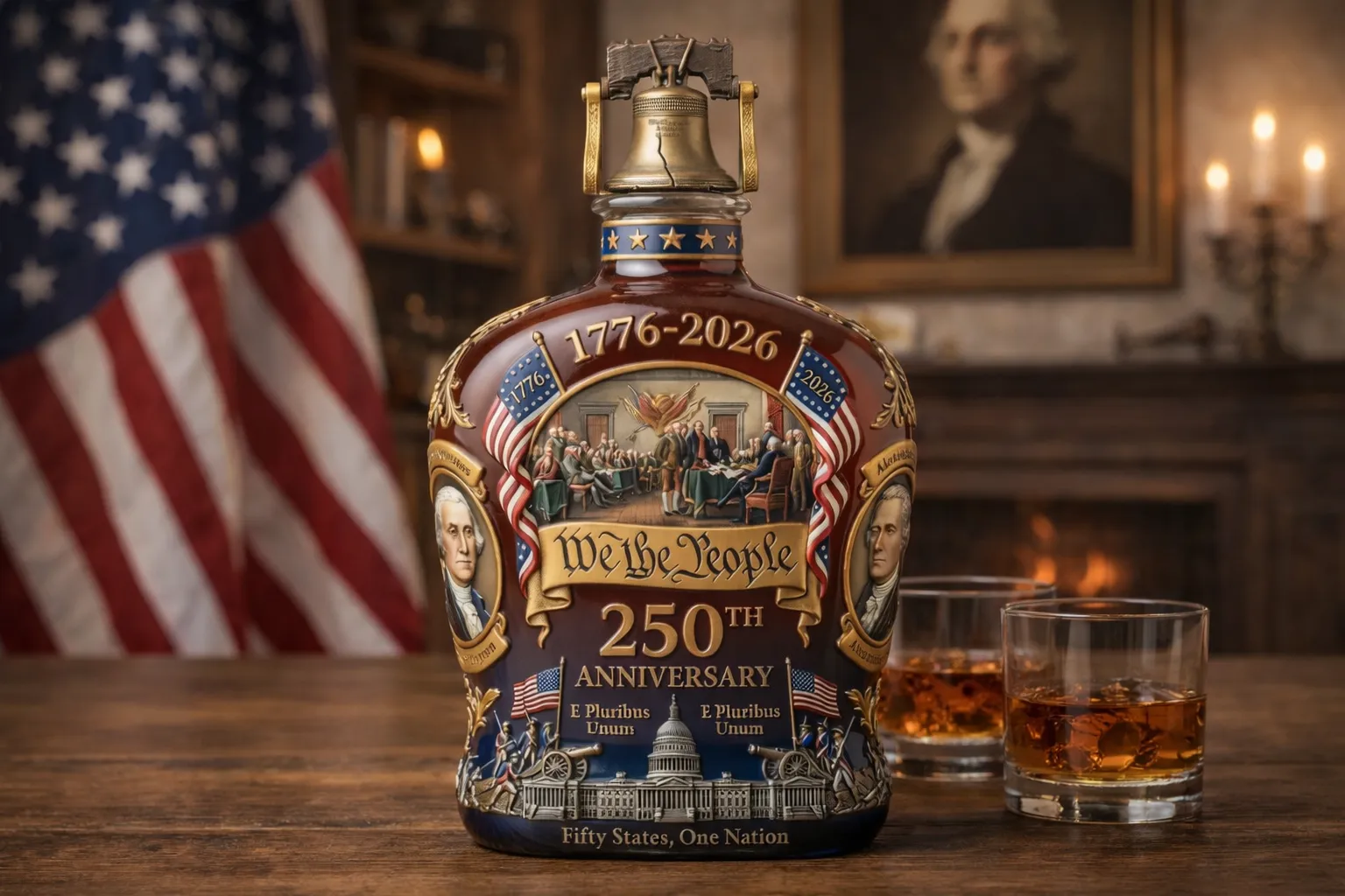 We the People 250th Anniversary Decorative Bottle Collectible Art - Image 3